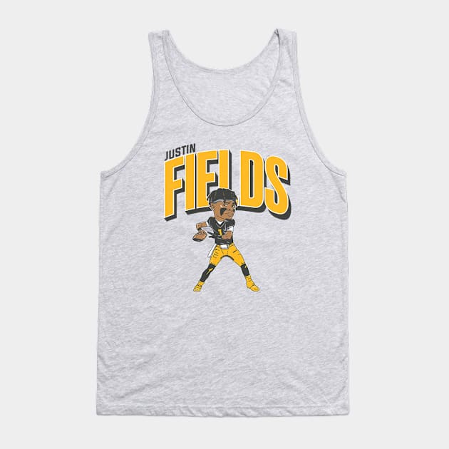 Justin Fields Pittsburgh Caricature Tank Top by artbygonzalez